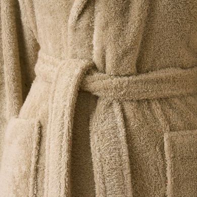 Банный халат 100% хлопок, р. M, цв. PREALPI Biancoperla Бежевый PERLA