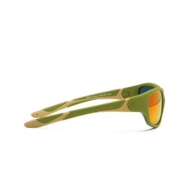 Дитячі сонцезахисні окуляри кольору хакі серії Sport (розмір: 3 та ) Koolsun KS-SPOLBR003