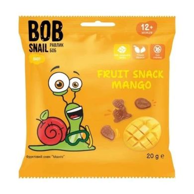 Фруктовий снек Bob Snail Манго, від 12 місяців, 20 г 4820219347880