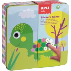 Гра з наліпками у металевій коробці Тварини APLI Kids 13949