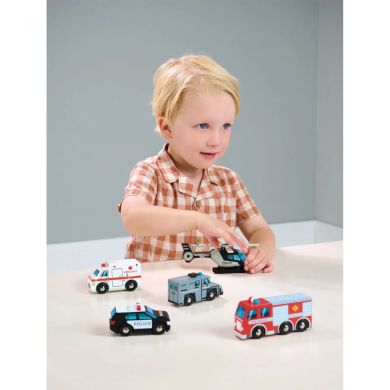 Игрушка из дерева Набор Машины экстренной помощи Tender Leaf Toys TL8662