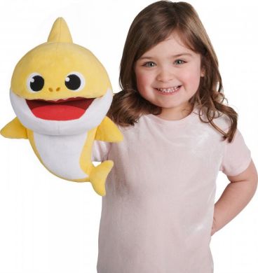 Інтерактивна м'яка іграшка на руку Baby Shark зі зміною темпу відтворення малюк Акуленятко 61181