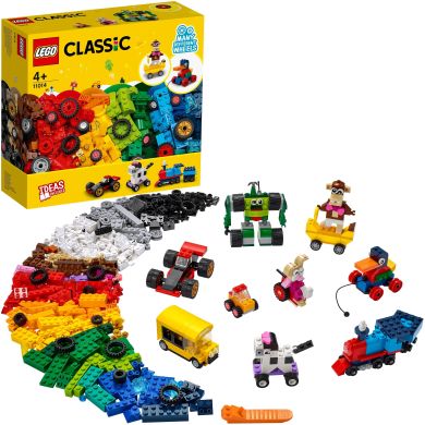 Конструктор LEGO Classic Кубики и колеса 653 деталі 11014