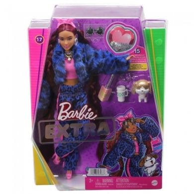 Кукла Barbie Экстра в синем костюме леопардовом Barbie HHN09