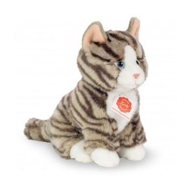 М'яка іграшка Teddy Hermann Смугастий кіт сидить коричнева 21 см 918332