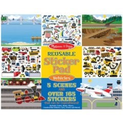 Набір багаторазових наліпок Транспорт Melissa & Doug SM93209/6812