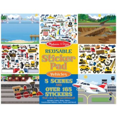 Набор многоразовых наклейок Транспорт Melissa & Doug SM93209/6812
