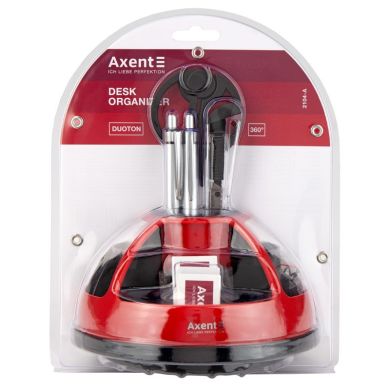 Набір-підставка настільний Axent Duoton 9 предметів Червоний 2104-04-A