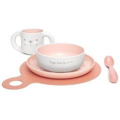 Набір посуду для годування Hygge Затишні історії рожевий, Suavinex 300844/2, Рожевий