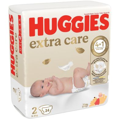 Подгузники Huggies Extra Care Size Розмір 2 (3-6 кг) 24 шт 2592421 5029053578064, S