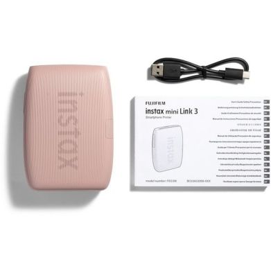 Портативный цветной фотопринтер Instax Mini LINK3 R PINK EX D Розовая роза 16832118