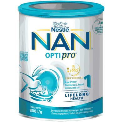 Сухая смесь Nestle NAN 1 OPTIPRO с рождения, 800 г 12297420 7613032405700