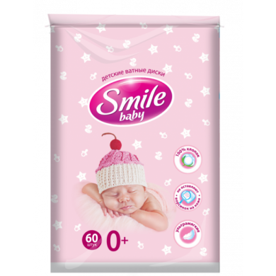 Ватні диски Smile Baby для дітей 60 шт 42105720