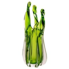 Ваза Serena Glass Green Small (12,5x12,5x38 см) J-LINE 63302