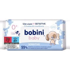 Влажные гипоаллергенные салфетки Sensitive, 60 шт. 0+ Bobini 5900465238640