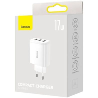 Зарядное устройство для Baseus Compact 3U 17W CCXJ020102 белый