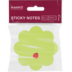 Блок паперу з клейким шаром Axent Flower, 70х70 мм, 50 аркушів, зелений 2444-05-A