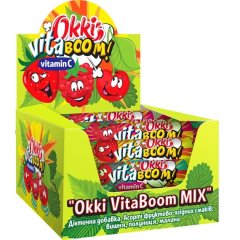 Дієтична домішка Okki VitaBoom MIX асорті фруктово-ягідних смаків: вишня, полуниця, малина 30 г Okki 02OVB02