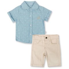 Дитячий комплект для хлопчика Сорочка і шорти Bebetto блакитний 9-12м / 80см K 2486