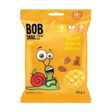 Фруктовый снек Bob Snail Манго, от 12 месяцев, 40 г 4820219347514