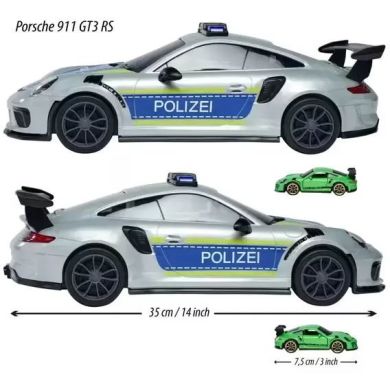 Ігровий набір Majorette Порше поліція для зберігання машин, зі звуковими та світловими ефектами , 1 машинка, довж. 3 2058199