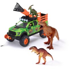 Игровой набор охоты на динозавров, внедорожник со звуком. и светл. эф., 3 динозавра, 1 фигурка DICKIE 3837026