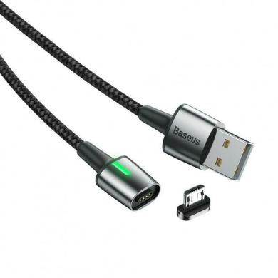 Кабель Baseus Zinc Magnetic Micro USB 2.4A 1m black 23493