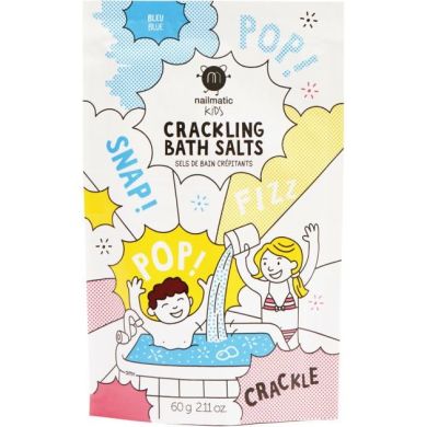 Цветная шипучая соль Nailmatic для ванны голубая 60 г 731BLUECRACKLING
