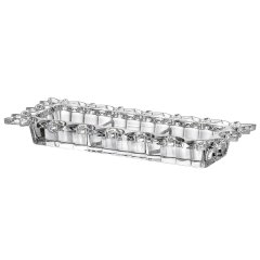 Хрустальная тарелка для закусок на 3 секции, 36&times;11 см. CRISTAL DE PARIS 7091/7/