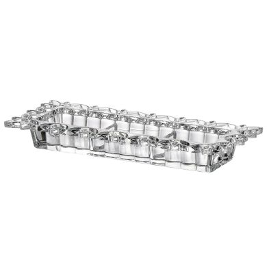 Хрустальная тарелка для закусок на 3 секции, 36&times;11 см. CRISTAL DE PARIS 7091/7/