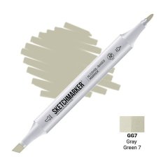Маркер Sketchmarker 2 пера: тонкое и долото Gray Green SM-GG07