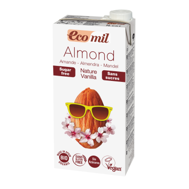 Органічне мигдальне молоко Ecomil без цукру з ваніллю 1 л 230252 8428532230252