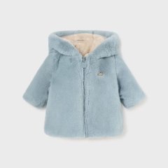 Двусторонняя шуба для новорожденного 1D, 12M/80 Mayoral Синий 2.449