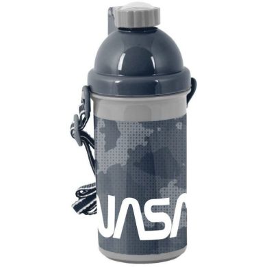 Бутылка NASA 500 мл с регулируемым ремешком, макс темп 60ºC BPA FREE Paso PP21NA-3021, Серый
