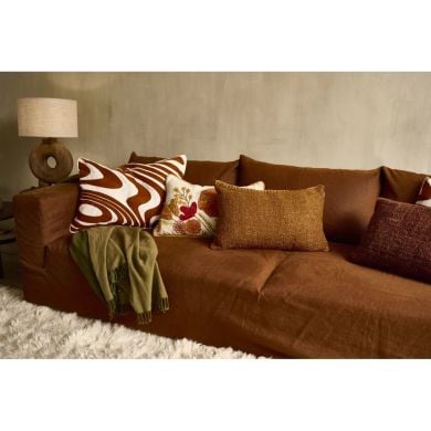 Подушка: бавовна, 70x50 см, колір охри POMAX Brindisi 40649-RUS-25