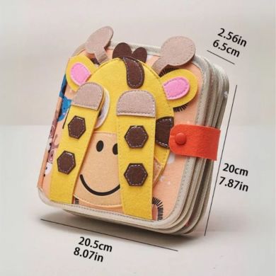 Развивающая книга для детей Монтессори Жираф XIE SHENG TOYS 25006