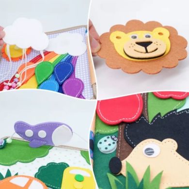 Развивающая книга для детей Монтессори Жираф XIE SHENG TOYS 25006