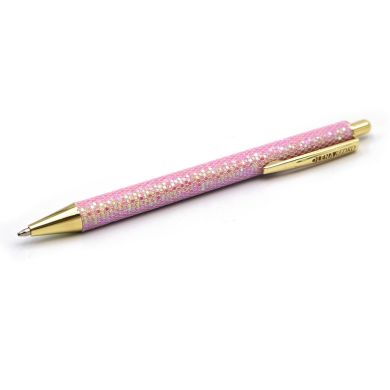 Ручка-автомат Olena Redko з блискітками Pink sequins Рожевий SDP0043