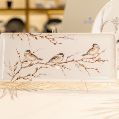 Поднос для сервировки прямоугольный LES OISEAUX DE LA FORET GIEN 36x15,5 см 1854CPCA01