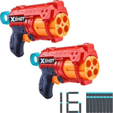 X-Shot Набор быстрострельных бластеров Excel Double Micro 2.0 (16 патронов), арт. 36727R