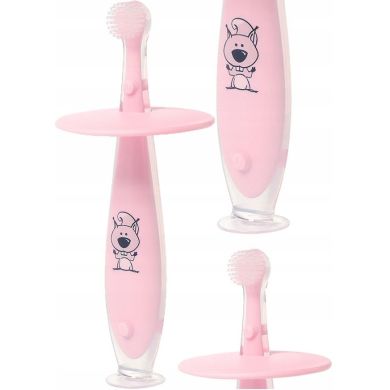 Зубная щеточка с ограничителем Розовый 6+ BabyOno 551/02, Розовый
