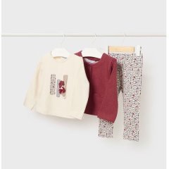 Детский комплект одежды из 3 предметов Mayoral 74 Красный 2709