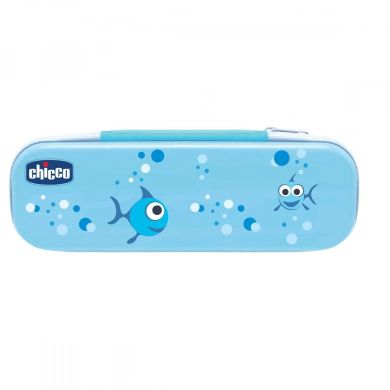 Дорожный набор Chicco зубная щетка с пастой голубая 06959.20