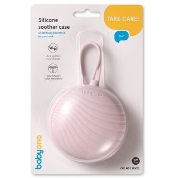 Футляр для пустышки силиконовый (нежно-розовый) Babyono 1569/02