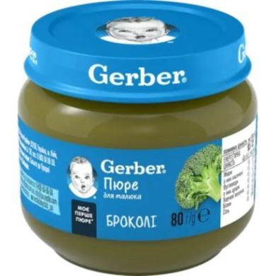 Овочеве пюре Gerber Броколі з 6 місяців 80 г 12309089 5900452078433