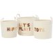 Корзина для игрушек COTTON WH/BR S (30x30x27см) J-LINE C61587
