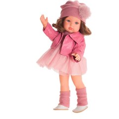 Лялька БЕЛЛА у рожевій кожаній курточці, 45 см, Antonio Juan 28121