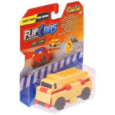Машинка-трансформер Flip Cars 2в1 Самоскид і пожежний автомобіль EU463875-07