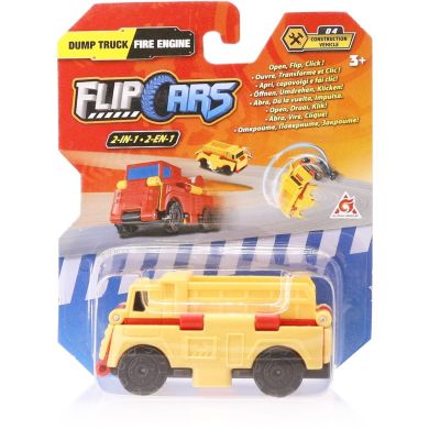 Машинка-трансформер Flip Cars 2в1 Самоскид і пожежний автомобіль EU463875-07