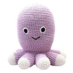 Мягкая игрушка natureZOO Осьминог фиолетовый 20 см 10057